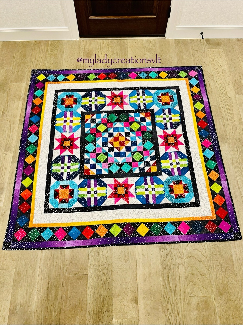Handmade Rainbow Ombré Patchwork Quilt
